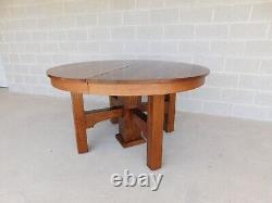 Antique Mission Oak Arts & Crafts Style Dining Table