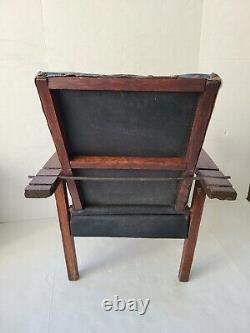 Antique Mission Oak Arts and Crafts CHILDS Morris Chair Bears Dolls Display Rack
