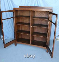 Antique Mission Oak Bookcase Double door Limbert Arts and Crafts