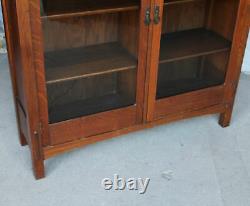 Antique Mission Oak Bookcase Double door Limbert Arts and Crafts