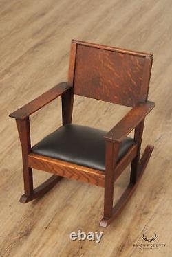 Antique Mission Oak Children's Rocking Chair