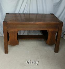 Antique Mission Oak Desk or Library Table original finish