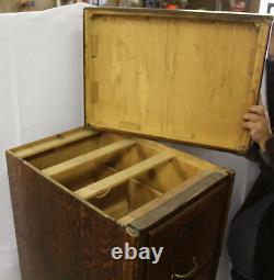 Antique Mission Oak File or Filing Cabinet Weis Company original finish
