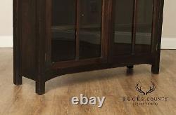 Antique Mission Oak Glass Door Bookcase