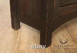 Antique Mission Oak Glass Door Bookcase