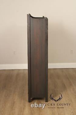 Antique Mission Oak Glass Door Bookcase