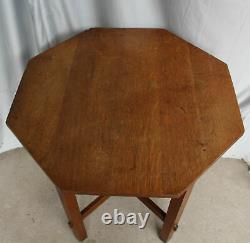 Antique Mission Oak Lamp table taboret octagonal shape Arts & Crafts