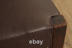 Antique Mission Oak Leather Side Chair