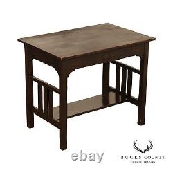 Antique Mission Oak Library Table Or Writing Desk