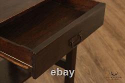 Antique Mission Oak Library Table Or Writing Desk