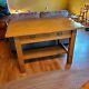 Antique Mission Oak Library Table, Writing Desk