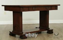 Antique Mission Oak One Drawer Library Table