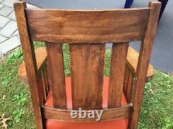 Antique Mission Oak Rocker Rocking Chair Heavy Lifetime Puritan Stickley Style