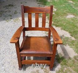 Antique Mission Oak Rocking Chair Arts & Crafts Craftsman Rocker