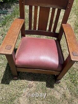 Antique Mission Oak Rocking Chair Arts & Crafts Craftsman Rocker