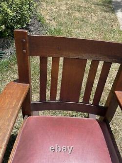 Antique Mission Oak Rocking Chair Arts & Crafts Craftsman Rocker