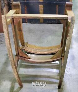 Antique Mission Oak Rocking Chair Padded Seat Slatted Back Limbert Stickley