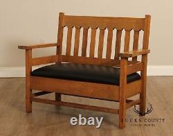 Antique Mission Oak Settee