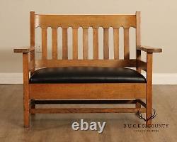 Antique Mission Oak Settee