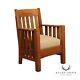 Antique Mission Oak Slatted Armchair