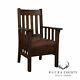 Antique Mission Oak Slatted Armchair