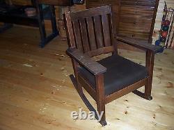 Antique Mission Oak Stickley Rocker Rocking Chair Original Finish