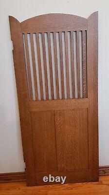 Antique Mission Oak Swinging Saloon Style Hinged Door BEAUTIFUL