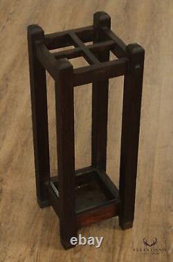 Antique Mission Oak Umbrella Stand