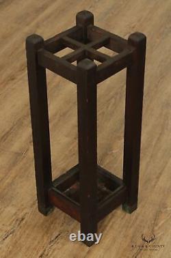 Antique Mission Oak Umbrella Stand