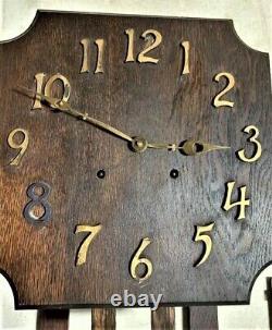 Antique Mission Oak Wall Clock National Clock Company FAST FREE SHIPPING