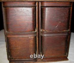 Antique Mission Oak Wood Kitchen File Spice Draw Art Cabinet Sewing Stand Table