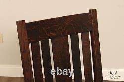 Antique Mission Oak and Leather Rocker