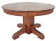 Antique Mission Solid Quarter Sawn Oak Round Oak Dining Table & 1 Leaf 1910s