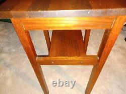 Antique Mission Stickley Style Oak Side Table Plant Stand 30 x 17 x 17
