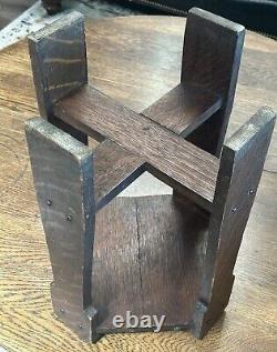 Antique Mission Style ARTS & CRAFTS Oak Plant Stand Original 1900s 18