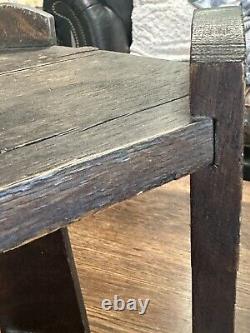 Antique Mission Style ARTS & CRAFTS Oak Plant Stand Original 1900s 18