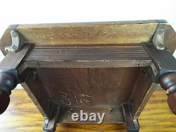 Antique Mission Style California Tiled Table Oak Side Chamfered Edge 1910s 1920s
