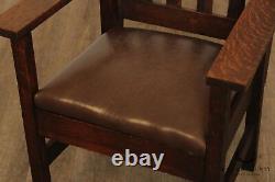 Antique Mission Style Oak Arm Chair