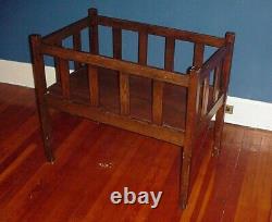 Antique Mission Style Oak Baby Crib Arts & Crafts period Bed OHIO pick up only