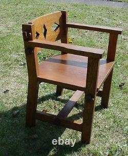 Antique Mission Style Oak Chair Quarter Sawn Arts & Crafts OHIO pick up only