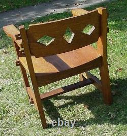 Antique Mission Style Oak Chair Quarter Sawn Arts & Crafts OHIO pick up only