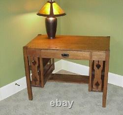 Antique Mission Style Oak Desk Quarter Sawn Library Table OHIO pick up only