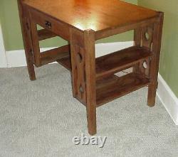 Antique Mission Style Oak Desk Quarter Sawn Library Table OHIO pick up only