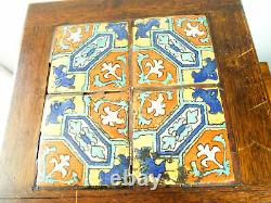 Antique Mission Style Tiled End Table California Tile Oak Side Tile 1910s 1920s