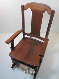 Antique Mission Wood Rocker Rocking Chair Childs Vintage Furniture