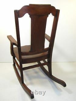 Antique Mission Wood Rocker Rocking Chair Childs Vintage Furniture