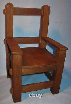 Antique Mission/arts & Craft Style Fumed Oak Mortise & Tendon Doll/bear Chair
