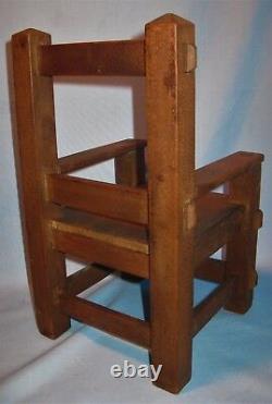 Antique Mission/arts & Craft Style Fumed Oak Mortise & Tendon Doll/bear Chair