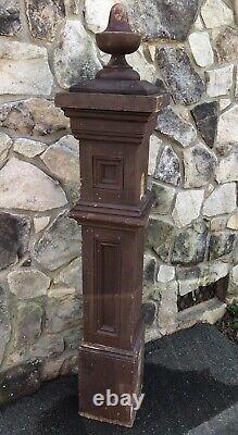 Antique Newel Post Arts & Crafts Mission Style Architectural Salvage Early 1900