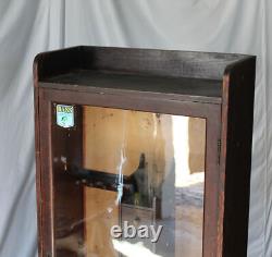 Antique Oak Mission Gun Cabinet original finish